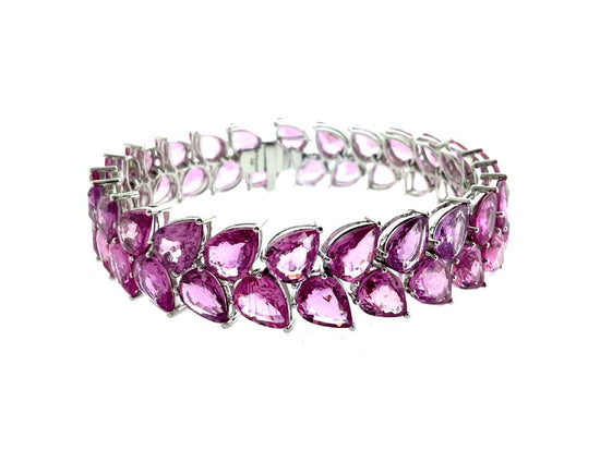 Piranesi Pear Shape Pink Sapphire Bracelet