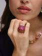 Piranesi Mosaique Ruby and Orange Sapphire Ring