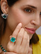 Emerald and Cadillac Diamond Ring