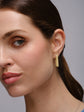 Yellow Diamond Rectangle Hoop Earrings