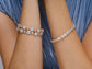 Pink and White Diamond Bracelet in White and Rose Gold