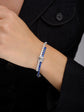Charles Krypell Signature Pull Sapphire and Diamond Bangle