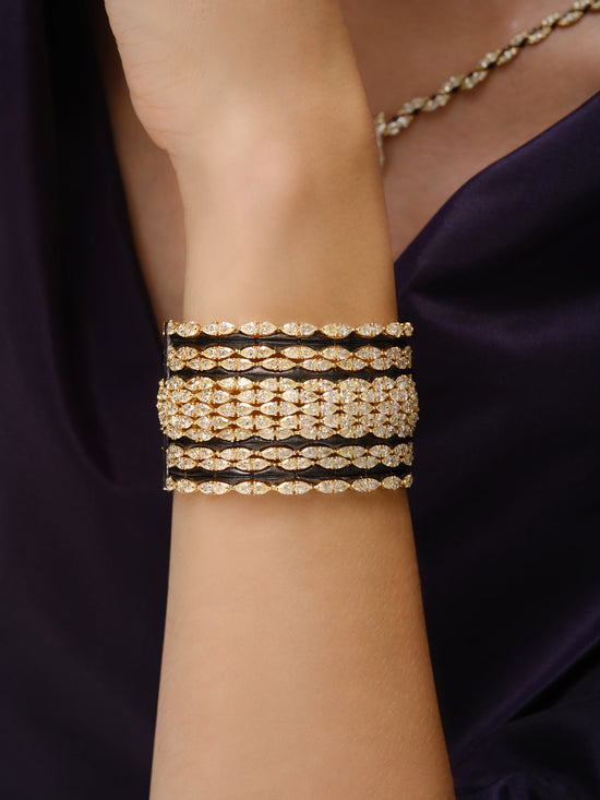 Etho Maria Pear Shaped Yellow Diamond Bangle