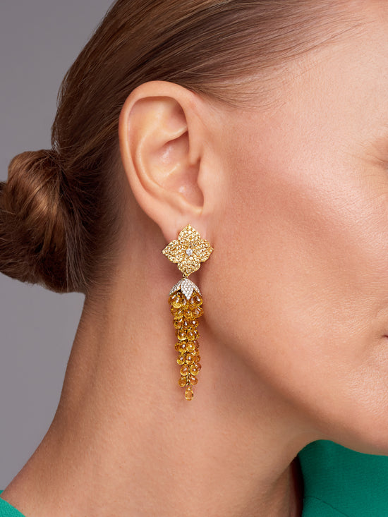 Piranesi Yellow Sapphire Briolette Drop Earrings