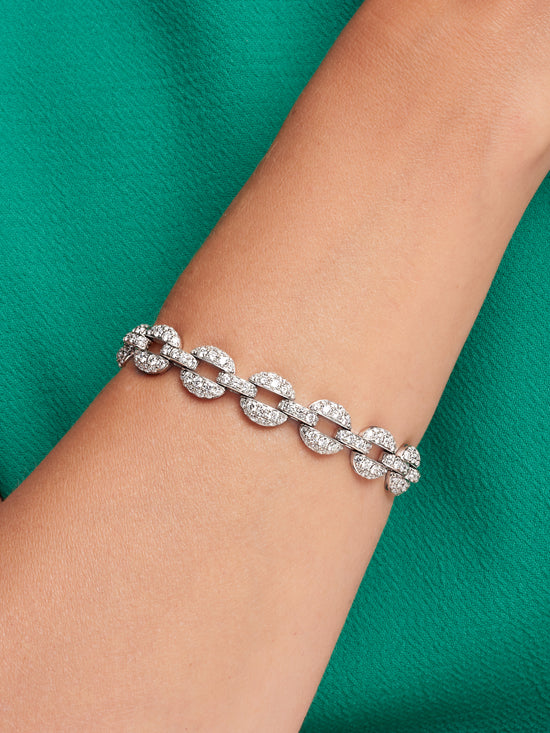 9.35CT Pave Diamond Link Bracelet