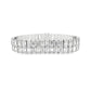 2 Row Emerald Cut Diamond Bracelet