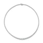3 Prong Graduated Diamond Tennis Necklace