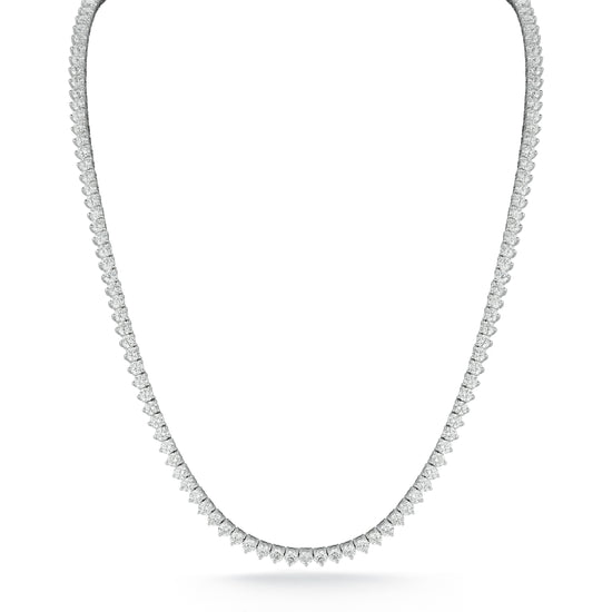 20CT 3-Prong Diamond Tennis Necklace