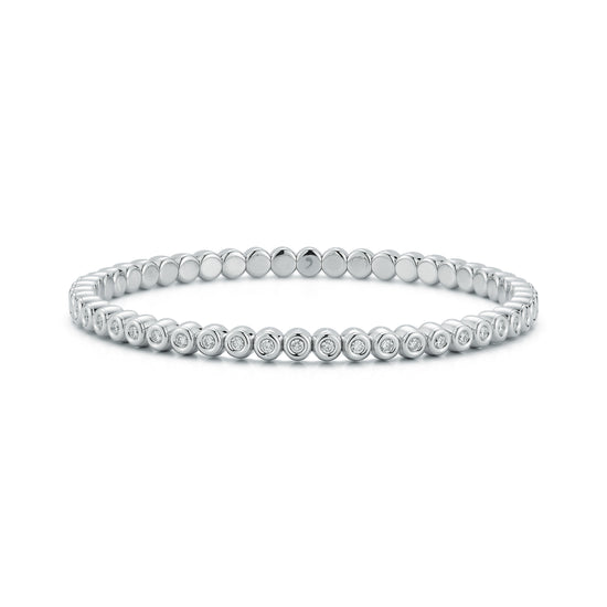 1.23CT Bezel Set Diamond Stretch Bracelet