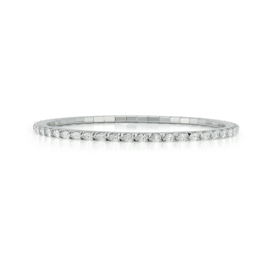 3.03 CT Pear Shape Diamond Stretch Tennis Bracelet