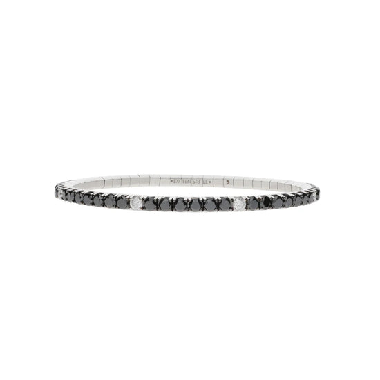 8.75 CT Black & White Diamond Stretch Tennis Bracelet