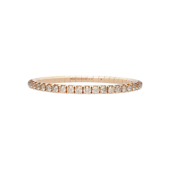 7.52 CT Champagne Diamond Stretch Tennis Bracelet