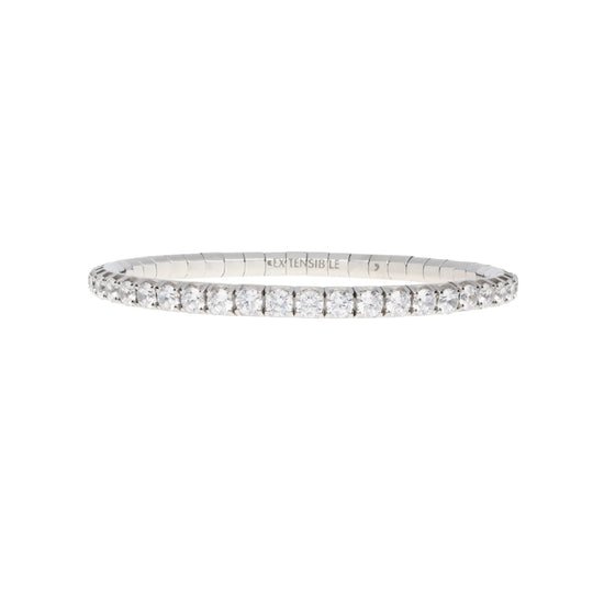 12.67CT White Diamond Stretch Tennis Bracelet