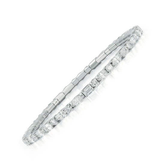 8.04CT Multi Shape Diamond Stretch Tennis Bracelet