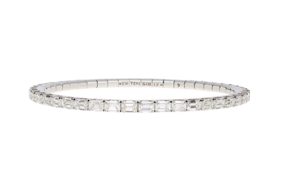 9 CT Emerald Cut Diamond Stretch Tennis Bracelet