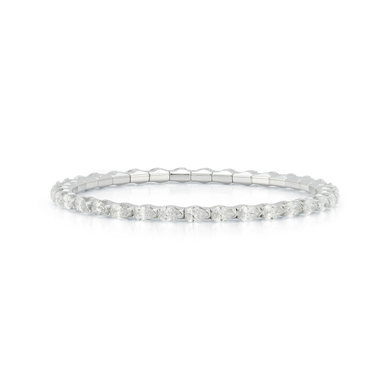 7.05CT Pear-Shape Diamond Stretch Bracelet