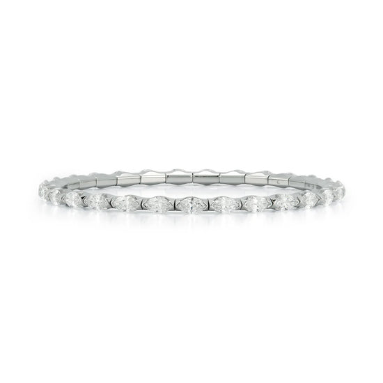 6.81CT Marquise Diamond Stretch Tennis Bracelet
