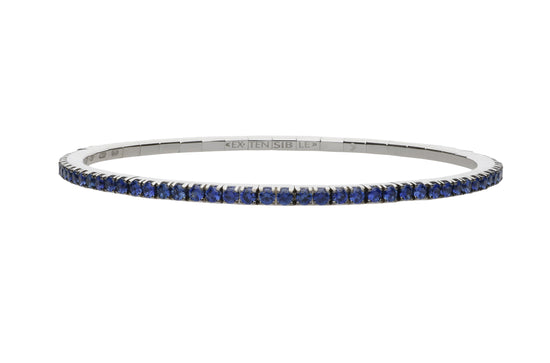 2.54CT Blue Sapphire Stretch Tennis Bracelet
