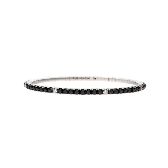 5 CT Black & White Diamond Stretch Tennis Bracelet