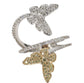 Fancy Yellow and White Diamond Butterfly Ring