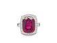 8.45CT Cushion Cut Ruby Ring