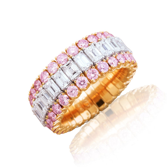 Picchiotti Xpandable™ Pink and White Diamond Ring