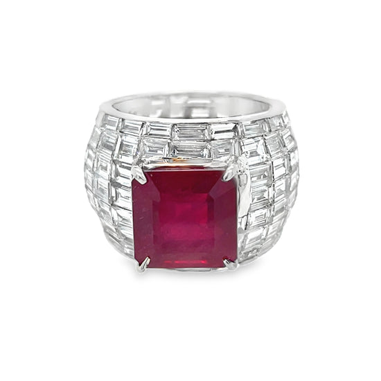 Ruby and Diamond Dome Ring