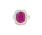 7CT Oval Cut Ruby Ring