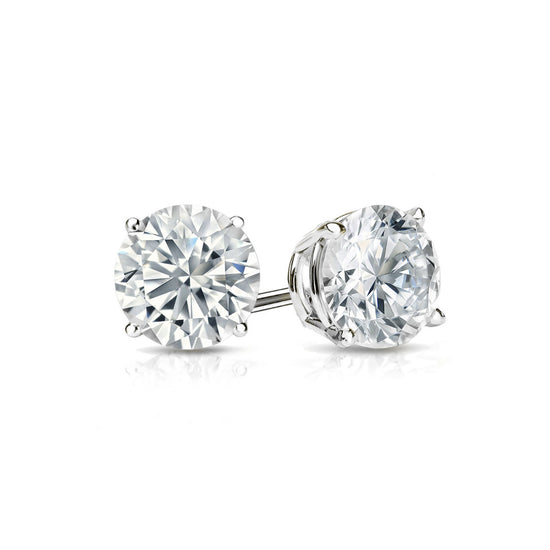 10CT Brilliant Round Diamond Stud Earrings