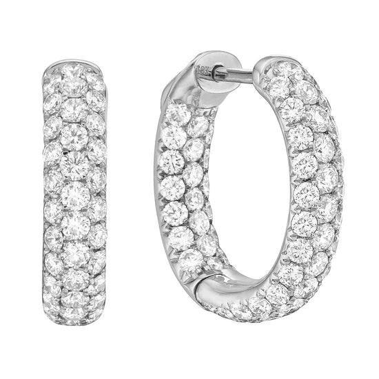 4CT Diamond Hoop Earrings