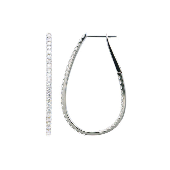 Diamond Hoop Earrings