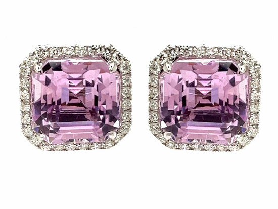Piranesi Kunzite and Diamond Earrings