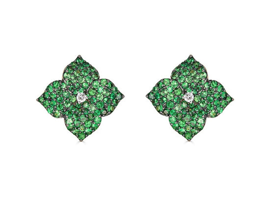 Piranesi Fiore Tsavorite Small Flower Earrings