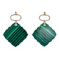 Capri Malachite Disk Earrings