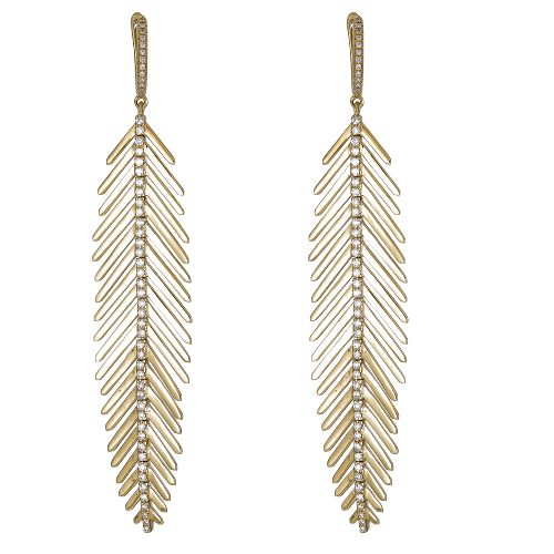 Piranesi Long Feather Earrings