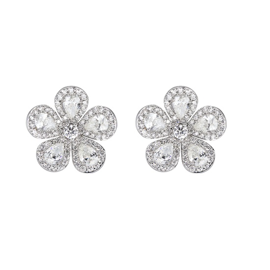 Classic Flower Diamond Earrings