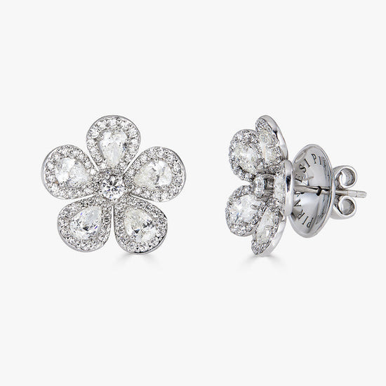 Piranesi Classic Flower Diamond Earrings