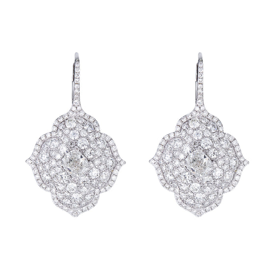 Piranesi Pasha Drop Diamond Earrings