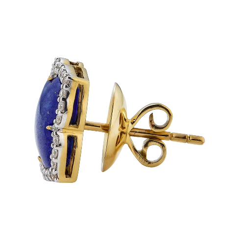 Piranesi Capri Small Flower Earrings in Lapis Lazuli
