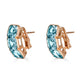 Octagon Blue Topaz Earrings