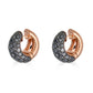 Piranesi Black Diamond Small Dome Hoop Earrings