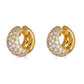 Small Dome Huggie Diamond Earrings