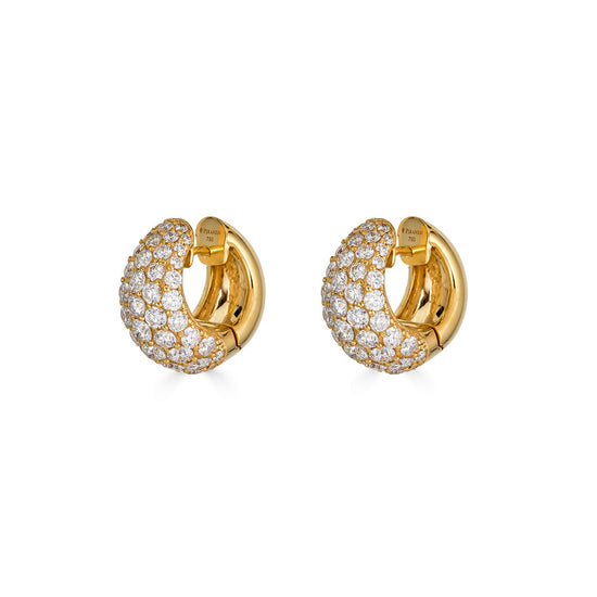 Piranesi Small Dome Huggie Diamond Earrings
