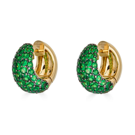 Piranesi Tsavorite Dome Huggie Earrings