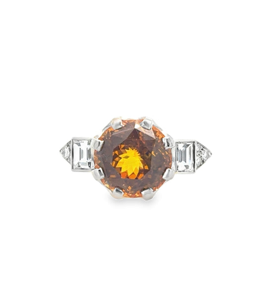 Gold Sapphire and Diamond Ring