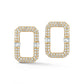 Rectangle Diamond Pave Earrings