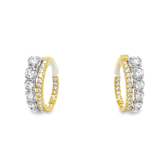 Diamond Double Hoop Earring