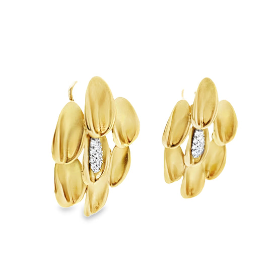 Piranesi Layered Satin Gold Earrings