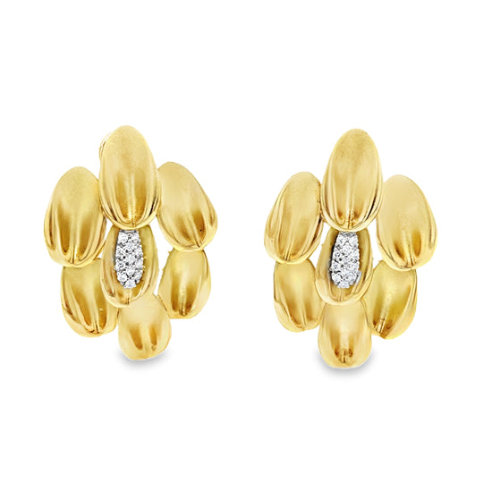 Piranesi Layered Satin Gold Earrings