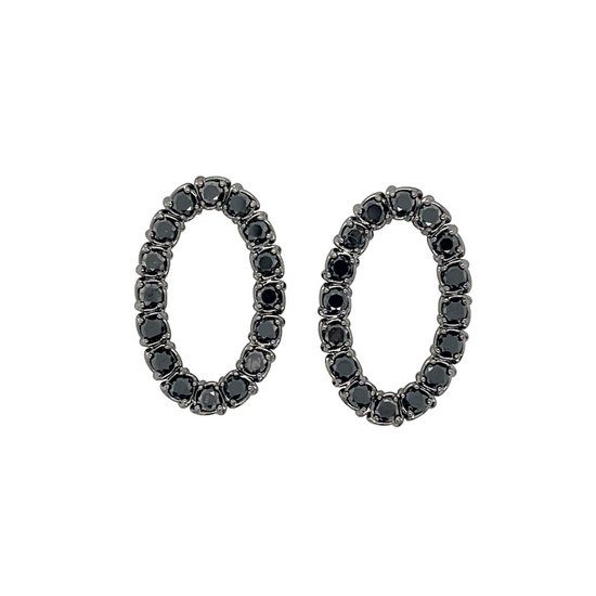 A Link Black Diamond Circle Earring Add-On